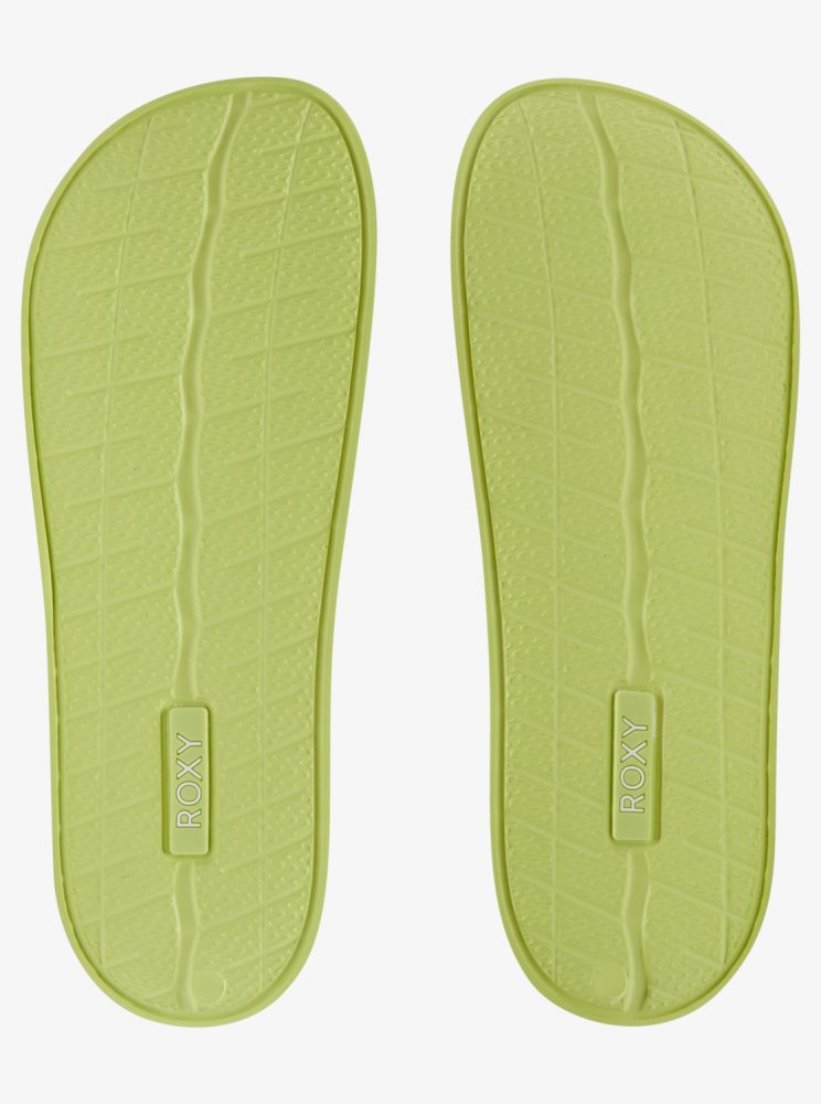 Light Green Women's Roxy Slippy Water-Friendly Sandals | USA AUSC-72836