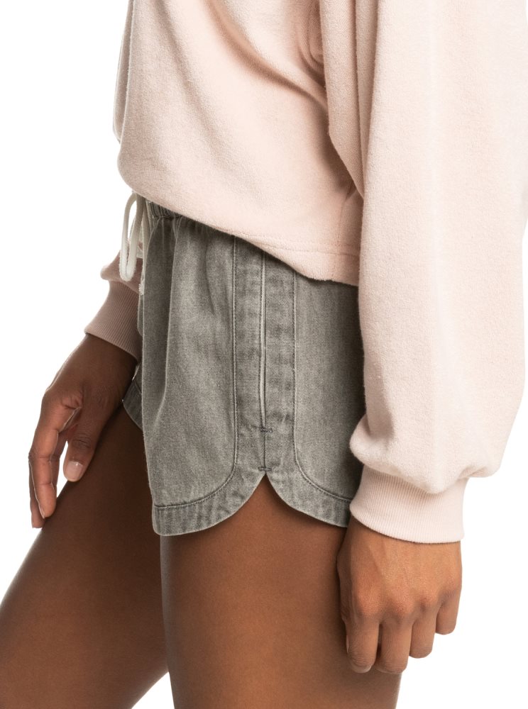 Light Grey Women's Roxy New Impossible Denim Shorts | USA KGJD-73892