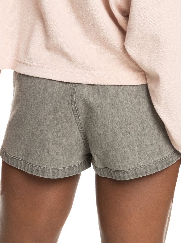 Light Grey Women's Roxy New Impossible Denim Shorts | USA KGJD-73892