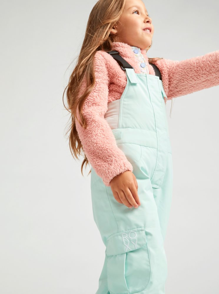 Light Turquoise Kids' Roxy 2-7 Lola Insulated Bib Snow Pants | USA ELNG-68597