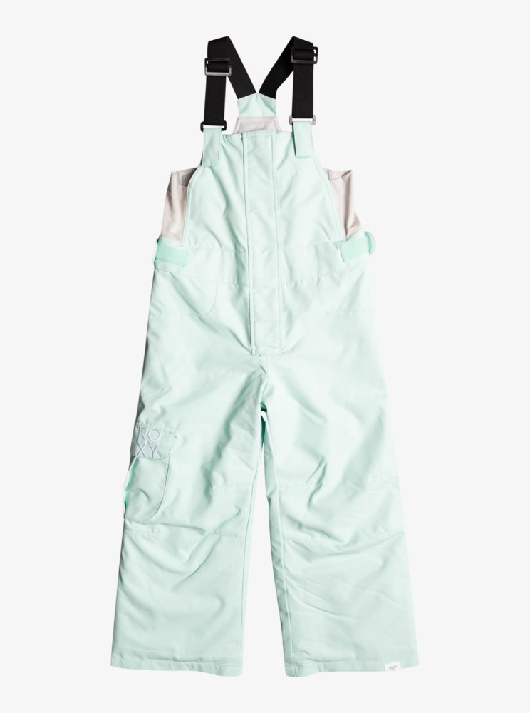 Light Turquoise Kids' Roxy 2-7 Lola Insulated Bib Snow Pants | USA ELNG-68597