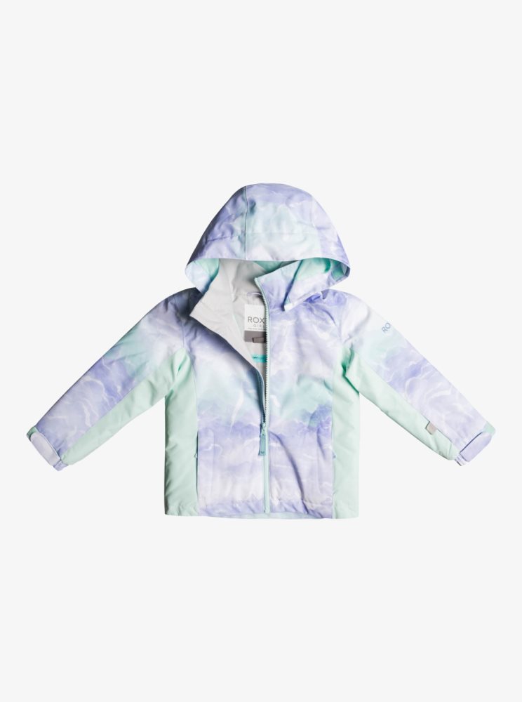 Light Turquoise Kids' Roxy 2-7 Snowy Tale Insulated Ski Jackets | USA SBXQ-03417