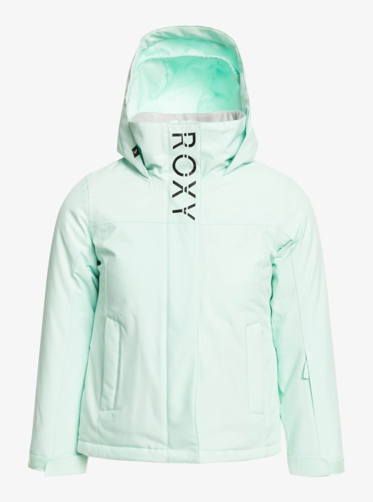 Light Turquoise Kids\' Roxy 4-16 Galaxy Insulated Ski Jackets | USA QRAX-58916