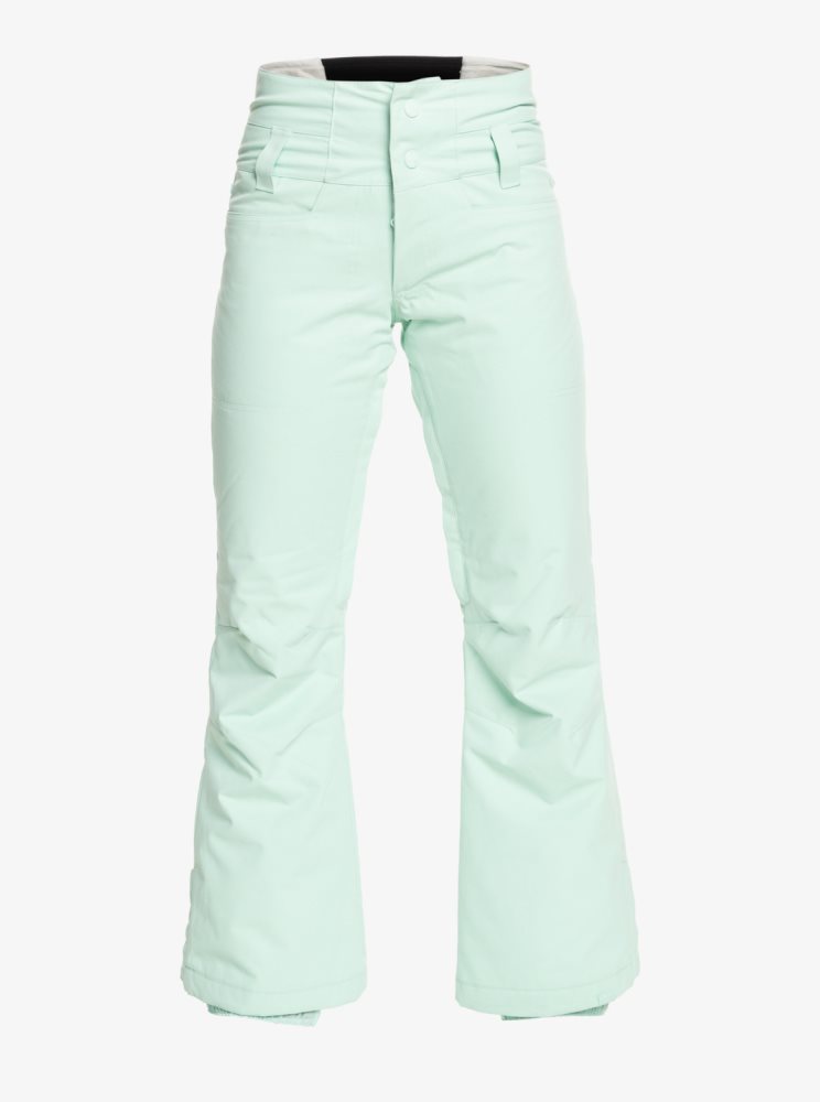 Light Turquoise Women's Roxy Diversion Insulated Snow Pants | USA RXDC-24517