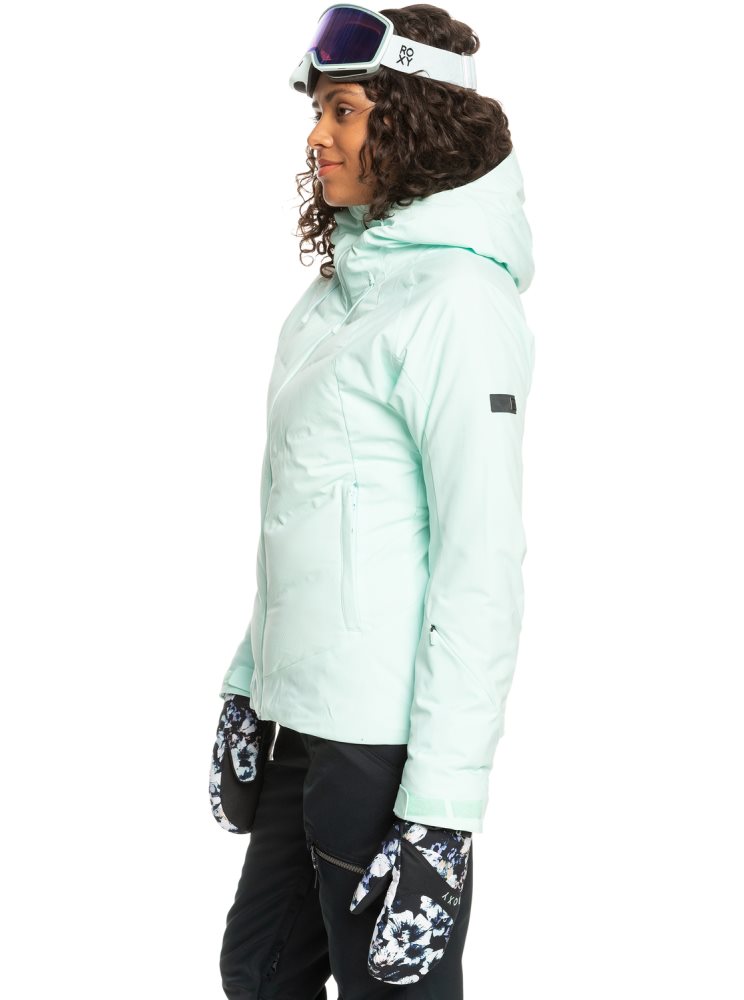 Light Turquoise Women's Roxy Dusk Insulated Ski Jackets | USA FYSJ-57219