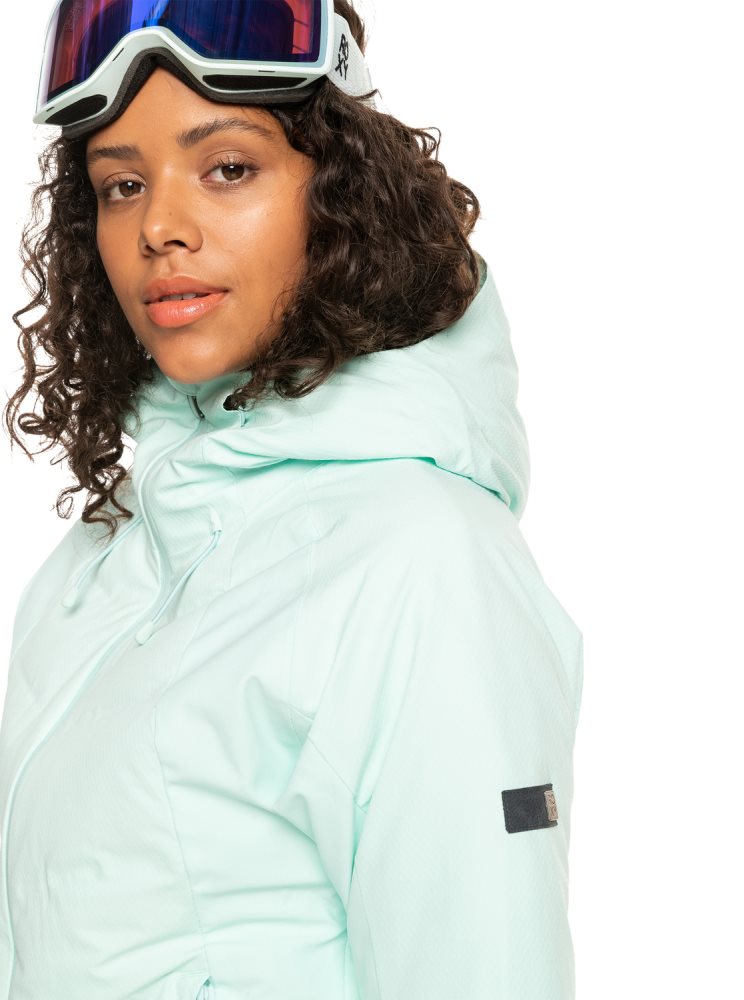 Light Turquoise Women's Roxy Dusk Insulated Ski Jackets | USA FYSJ-57219