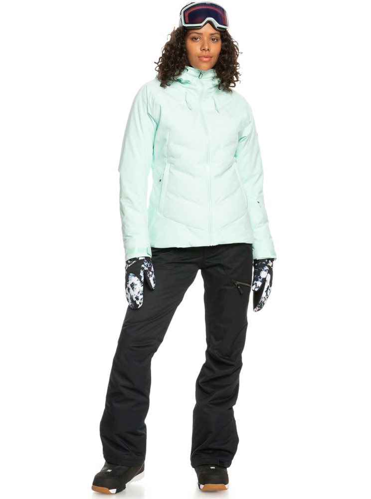 Light Turquoise Women's Roxy Dusk Insulated Ski Jackets | USA FYSJ-57219