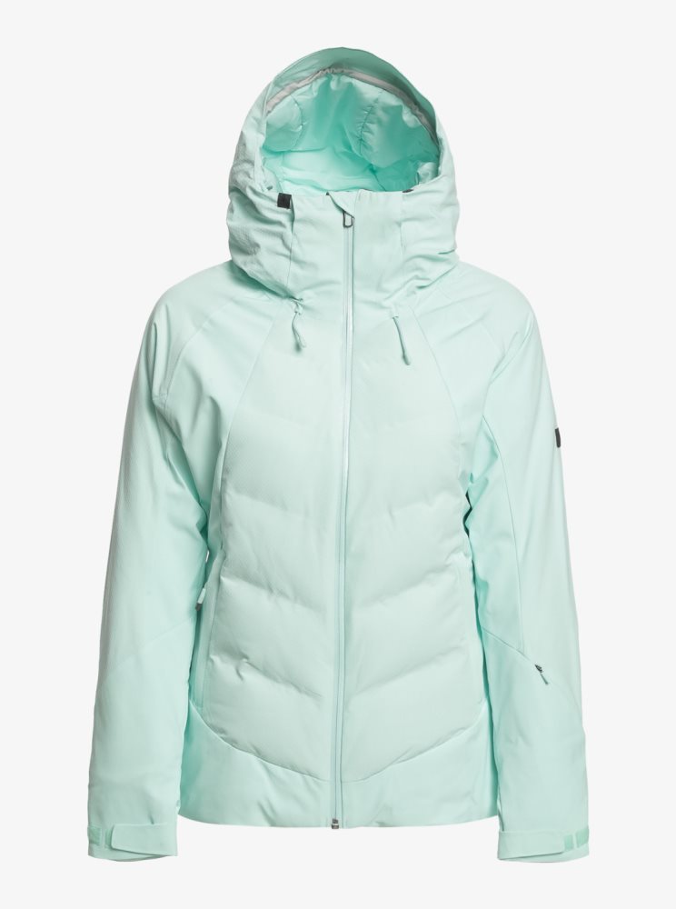 Light Turquoise Women's Roxy Dusk Insulated Ski Jackets | USA FYSJ-57219