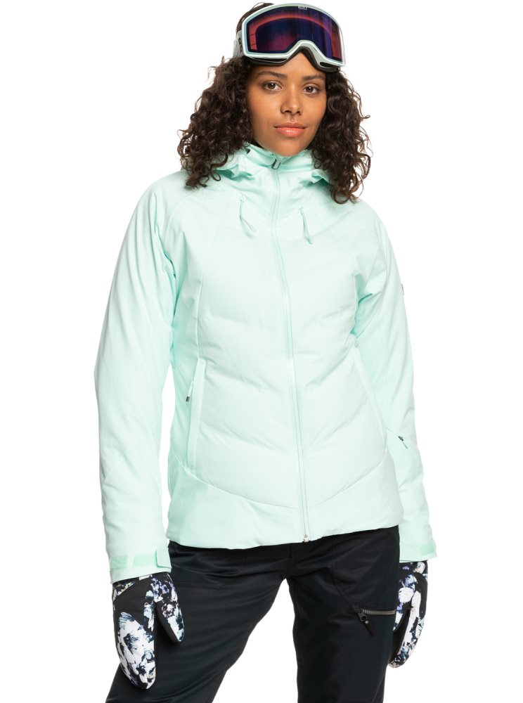 Light Turquoise Women\'s Roxy Dusk Insulated Ski Jackets | USA FYSJ-57219