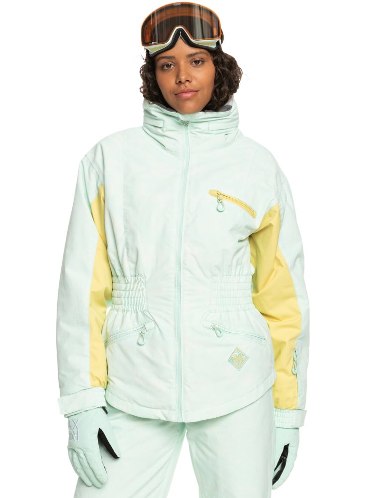 Light Turquoise Women's Roxy Snowstars Insulated Ski Jackets | USA LFMJ-21058