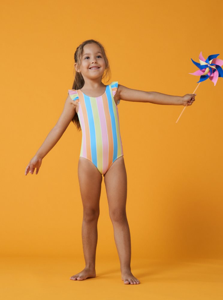 Multicolor Kids' Roxy 4-16 Colors Of The Sun One Piece Swimsuits | USA HGIE-72058