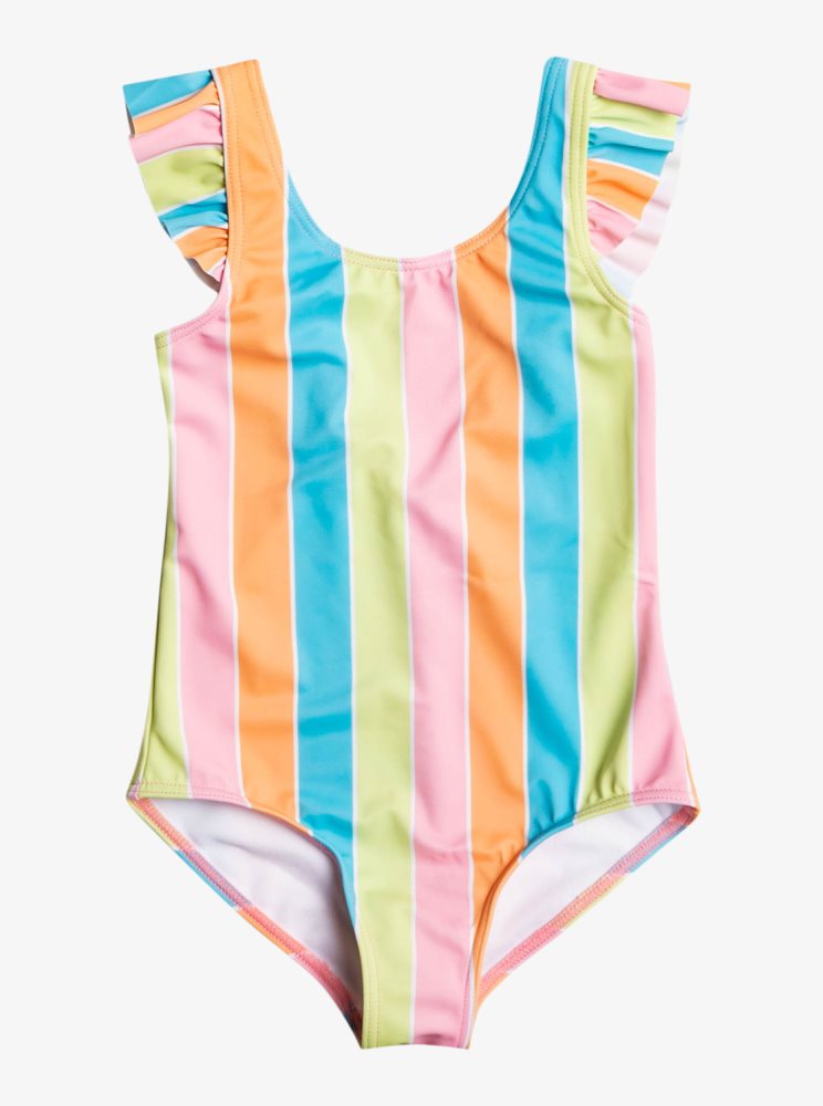 Multicolor Kids' Roxy 4-16 Colors Of The Sun One Piece Swimsuits | USA HGIE-72058