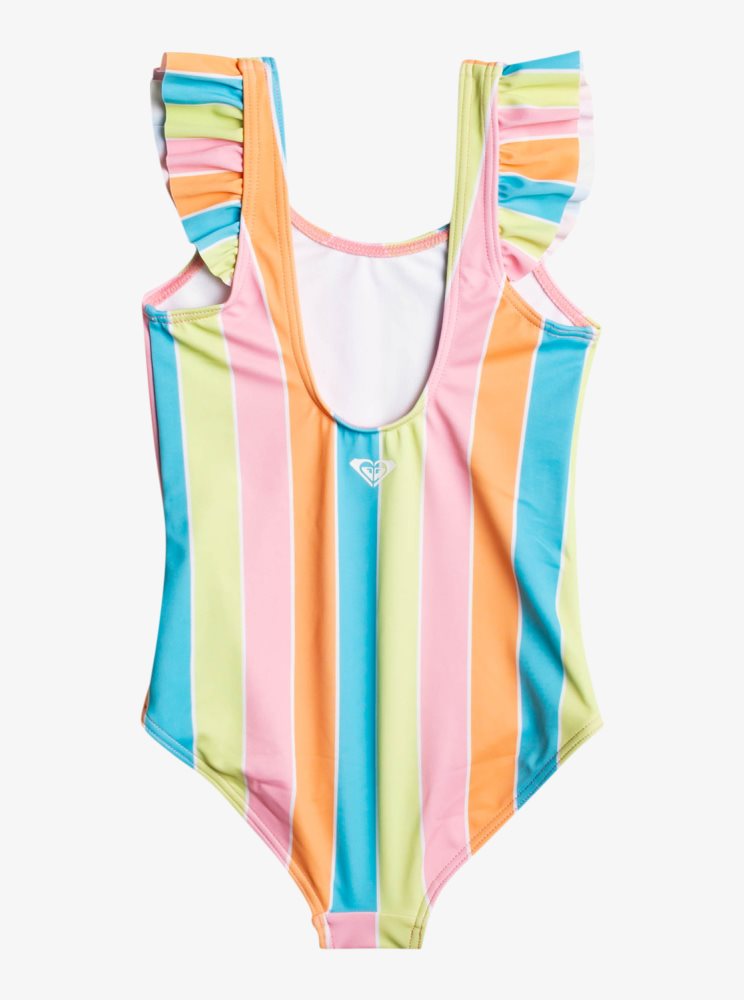 Multicolor Kids' Roxy 4-16 Colors Of The Sun One Piece Swimsuits | USA HGIE-72058