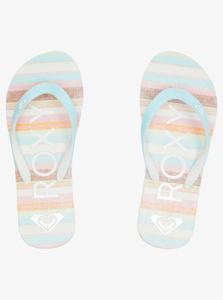 Multicolor Kids' Roxy 4-16 Tahiti Flip Flops | USA YHNK-71854