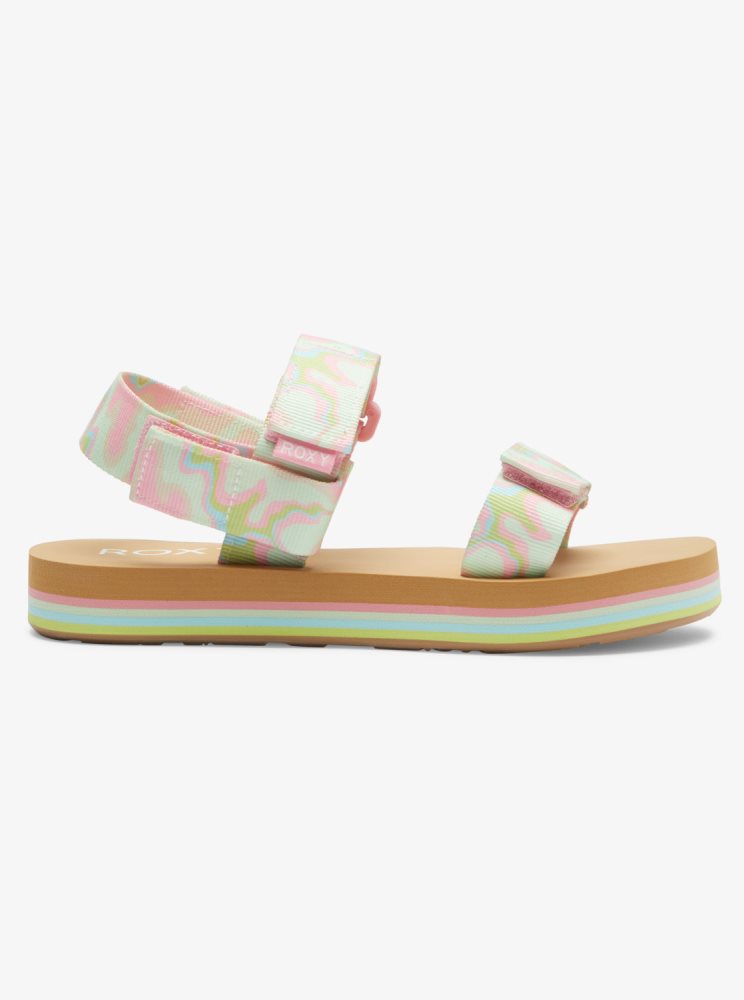 Multicolor Women's Roxy Cage Sandals | USA RBFT-09628