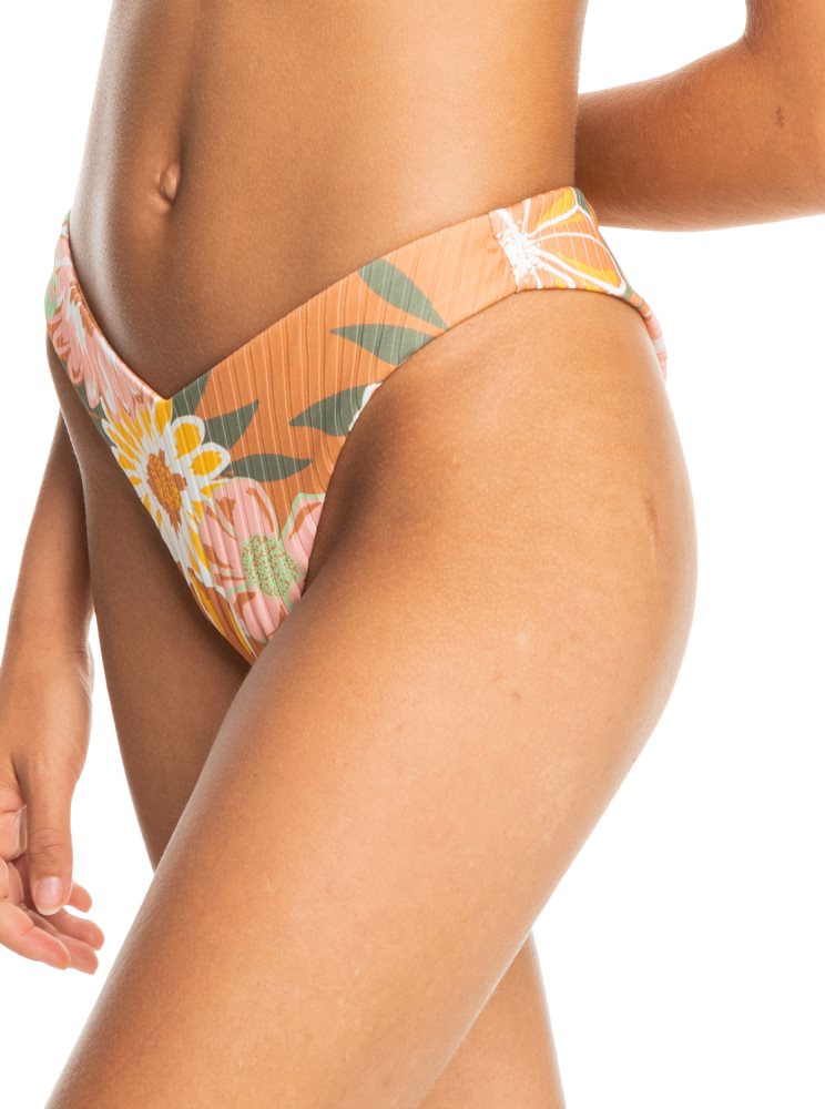 Multicolor Women's Roxy Love Rib High Leg Bikini Bottoms | USA SPWJ-68490