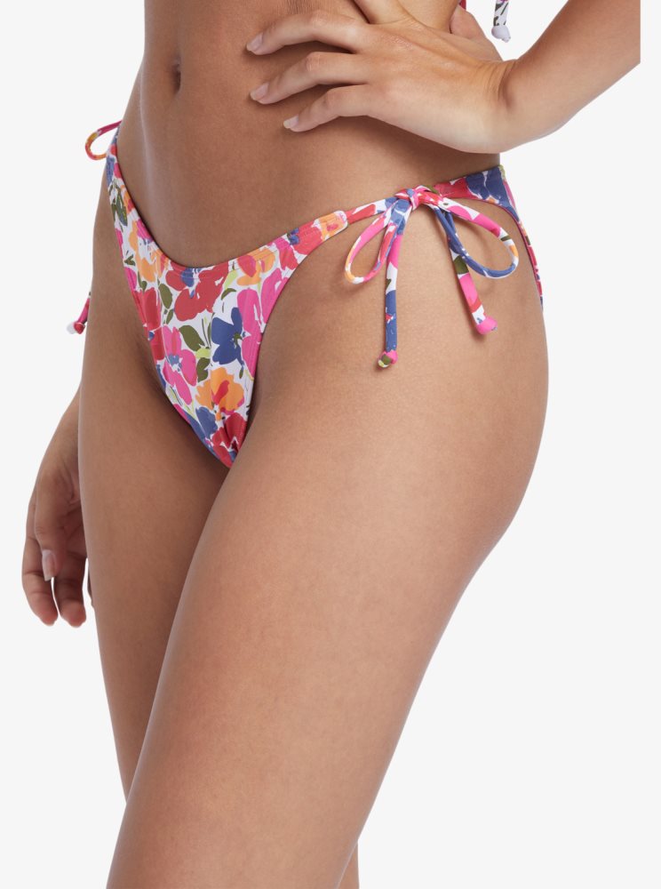 Multicolor Women's Roxy Printed Beach Classics Cheeky Bikini Bottoms | USA SQUH-16807