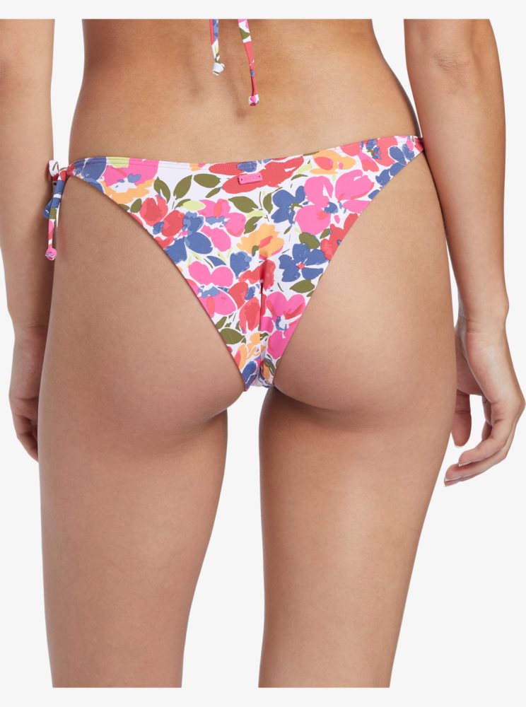 Multicolor Women's Roxy Printed Beach Classics Cheeky Bikini Bottoms | USA SQUH-16807