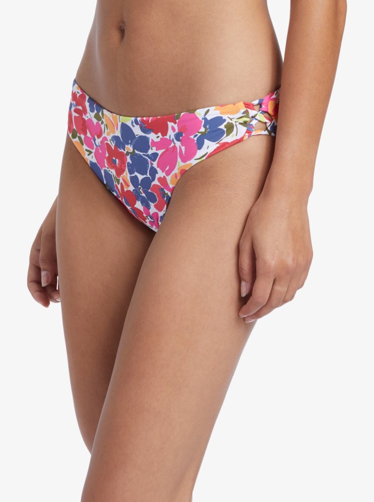 Multicolor Women's Roxy Printed Beach Classics Hipster Bikini Bottoms | USA ZYNU-32174