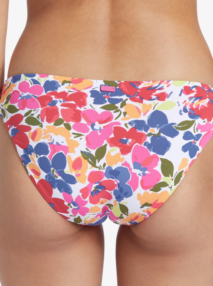 Multicolor Women's Roxy Printed Beach Classics Hipster Bikini Bottoms | USA ZYNU-32174