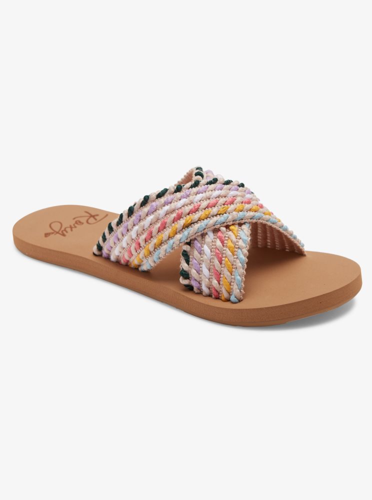 Multicolor Women\'s Roxy Roselani Sandals | USA IUOV-04792