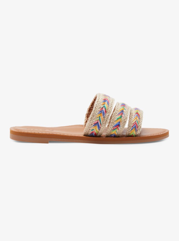 Multicolor Women's Roxy Wyld Rose Sandals | USA XMQY-82541