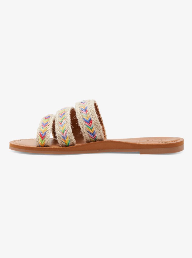 Multicolor Women's Roxy Wyld Rose Sandals | USA XMQY-82541