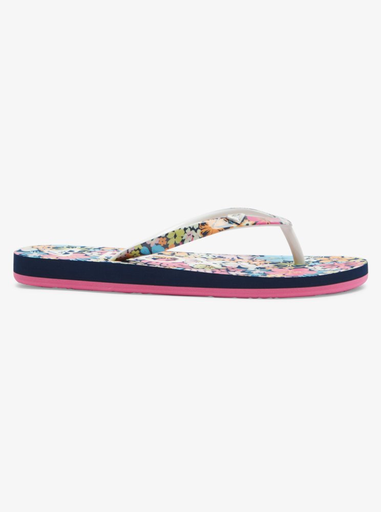 Navy Kids' Roxy 4-16 Pebbles Sandals | USA IANG-14263