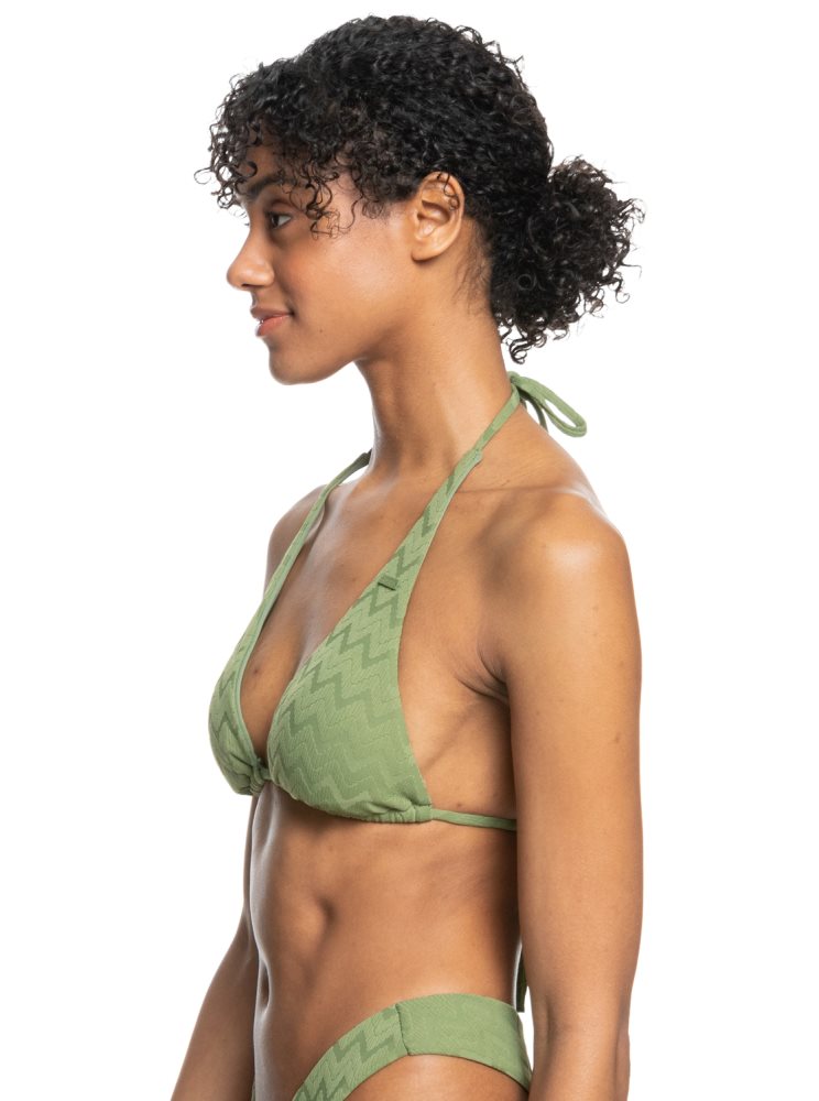 Olive Green Women's Roxy Current Coolness Elongated Triangle Bikini Tops | USA SUXA-81527