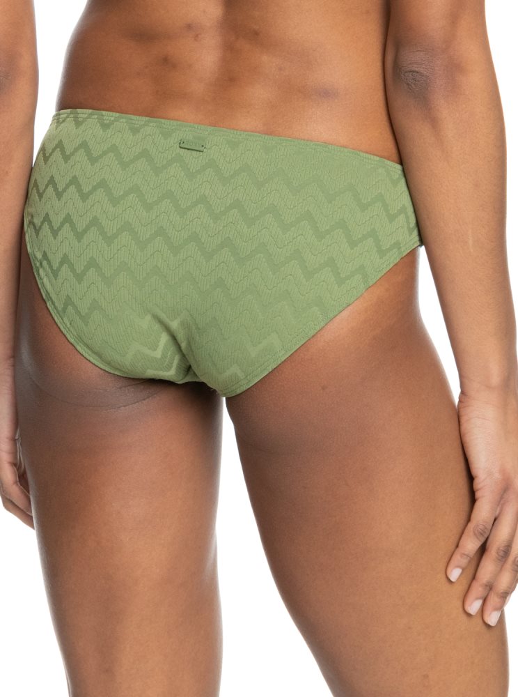 Olive Green Women's Roxy Current Coolness Hipster Bikini Bottoms | USA YSEV-46729