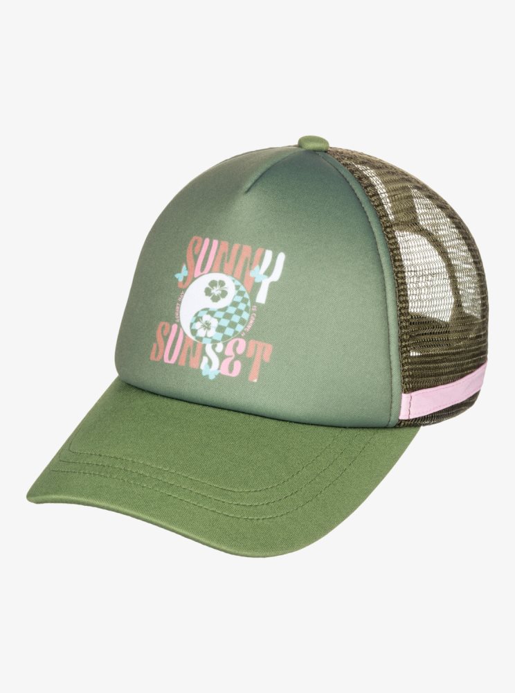 Olive Green Women's Roxy Dig This Trucker Hats | USA FRNB-20659