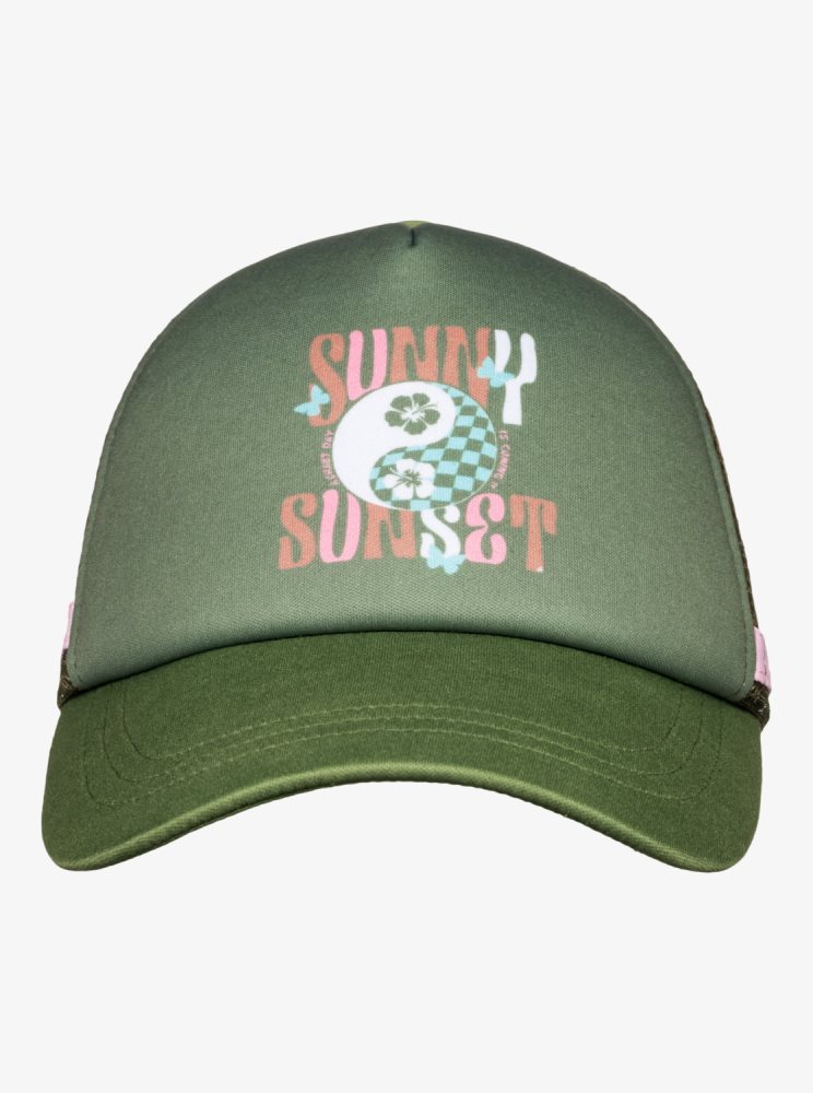 Olive Green Women's Roxy Dig This Trucker Hats | USA FRNB-20659