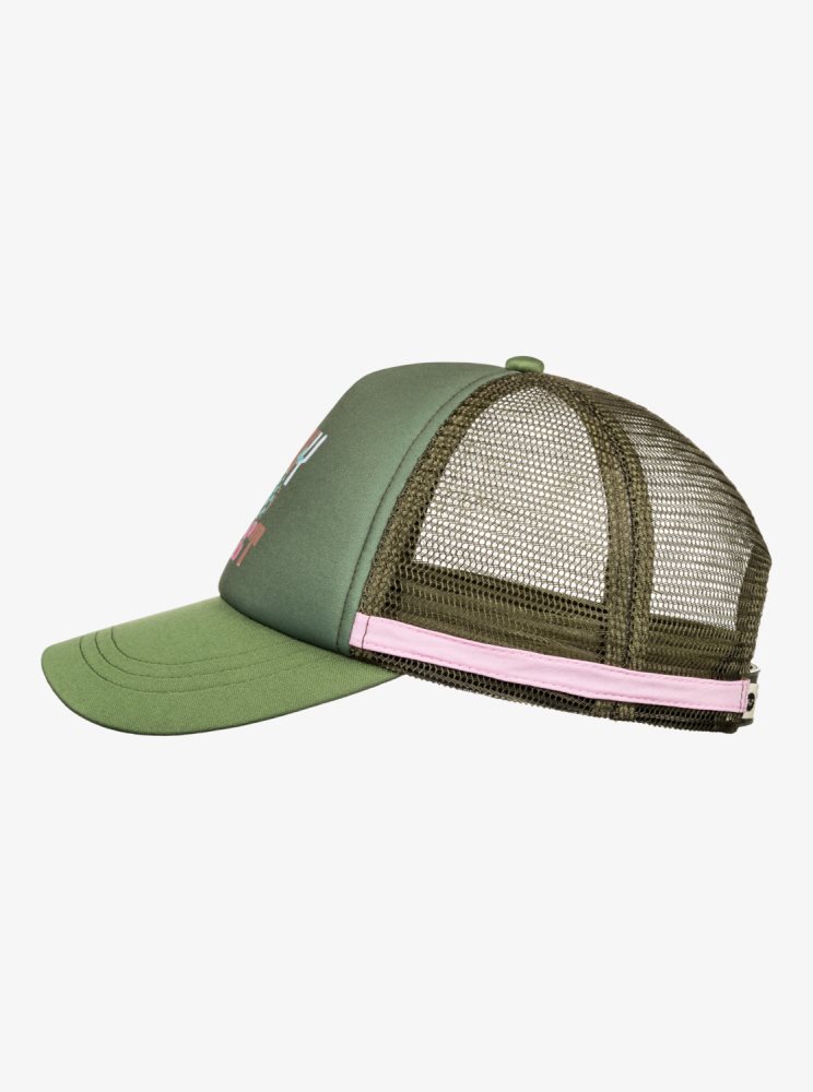 Olive Green Women's Roxy Dig This Trucker Hats | USA FRNB-20659