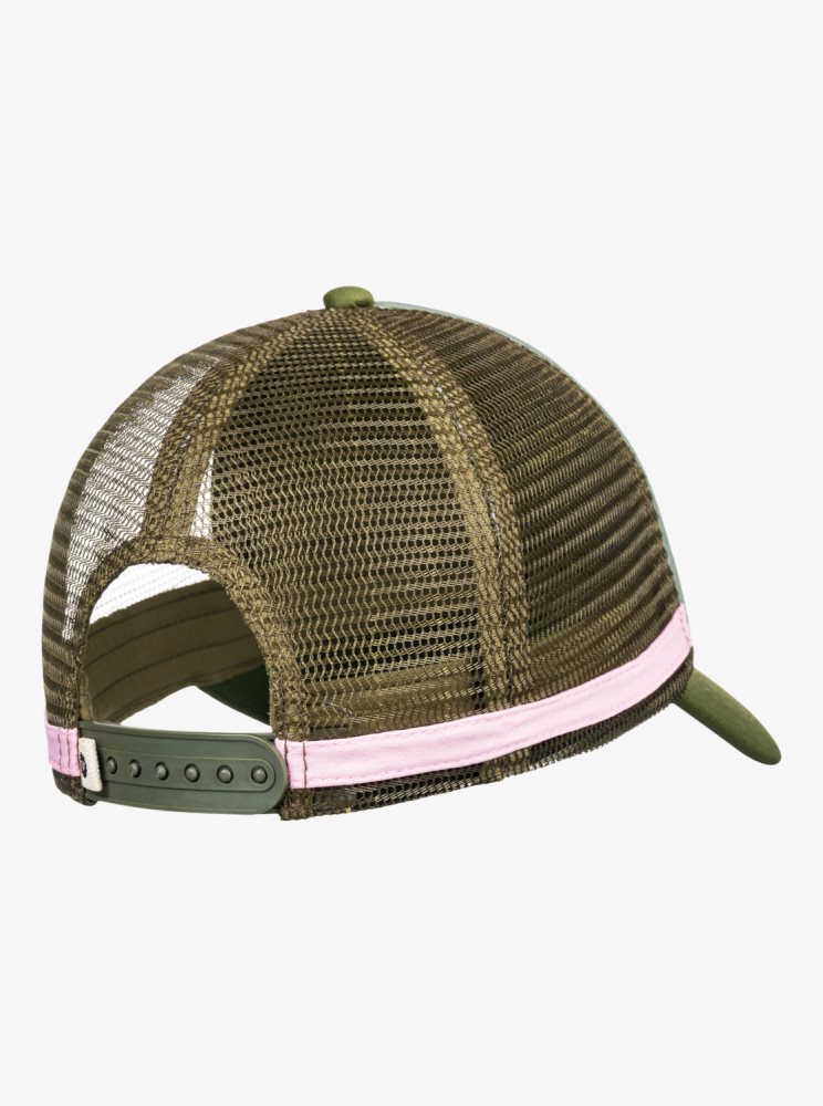 Olive Green Women's Roxy Dig This Trucker Hats | USA FRNB-20659