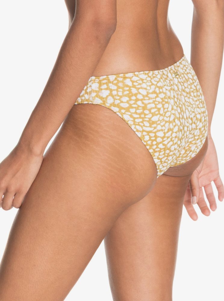 Olive Women's Roxy Lilies Surf Full Bikini Bottoms | USA FVGD-10634