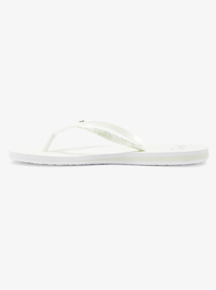 Olive Women's Roxy Portofino Flip Flops | USA DOKU-21568