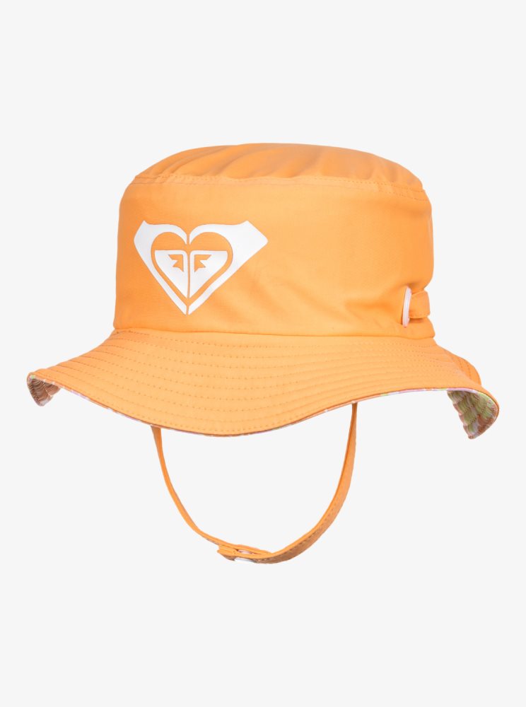 Orange Kids' Roxy 2-7 New Bobby Reversible Swim Hats | USA MSPZ-45896