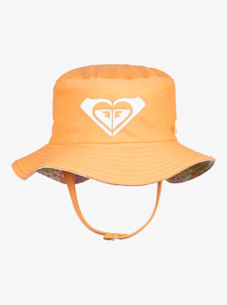 Orange Kids' Roxy 2-7 New Bobby Reversible Swim Hats | USA MSPZ-45896