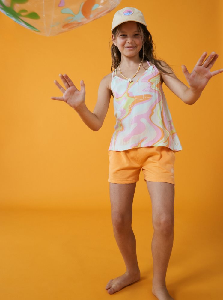 Orange Kids' Roxy 4-16 Distance And Time B Sweat Shorts | USA YOCX-28193