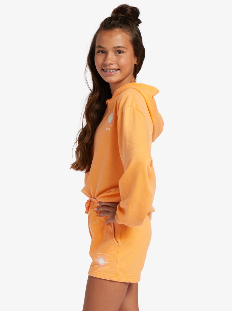 Orange Kids' Roxy 4-16 Distance And Time B Sweat Shorts | USA YOCX-28193