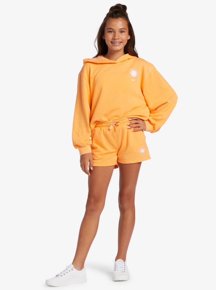 Orange Kids' Roxy 4-16 Distance And Time B Sweat Shorts | USA YOCX-28193