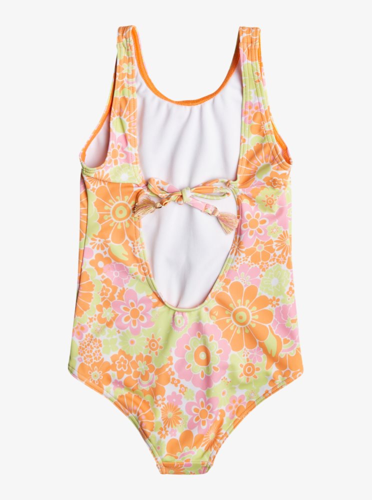 Orange Kids' Roxy 4-16 Happiness Feeling One Piece Swimsuits | USA UHGF-30956