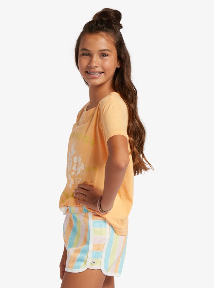 Orange Kids' Roxy 4-16 In Paradise T Shirts | USA OWHE-09316