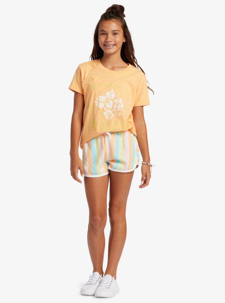 Orange Kids' Roxy 4-16 In Paradise T Shirts | USA OWHE-09316