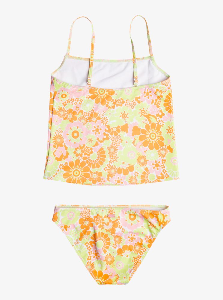 Orange Kids' Roxy 4-16 Last In Paradise Two Piece Set Tankinis | USA YTOK-34572