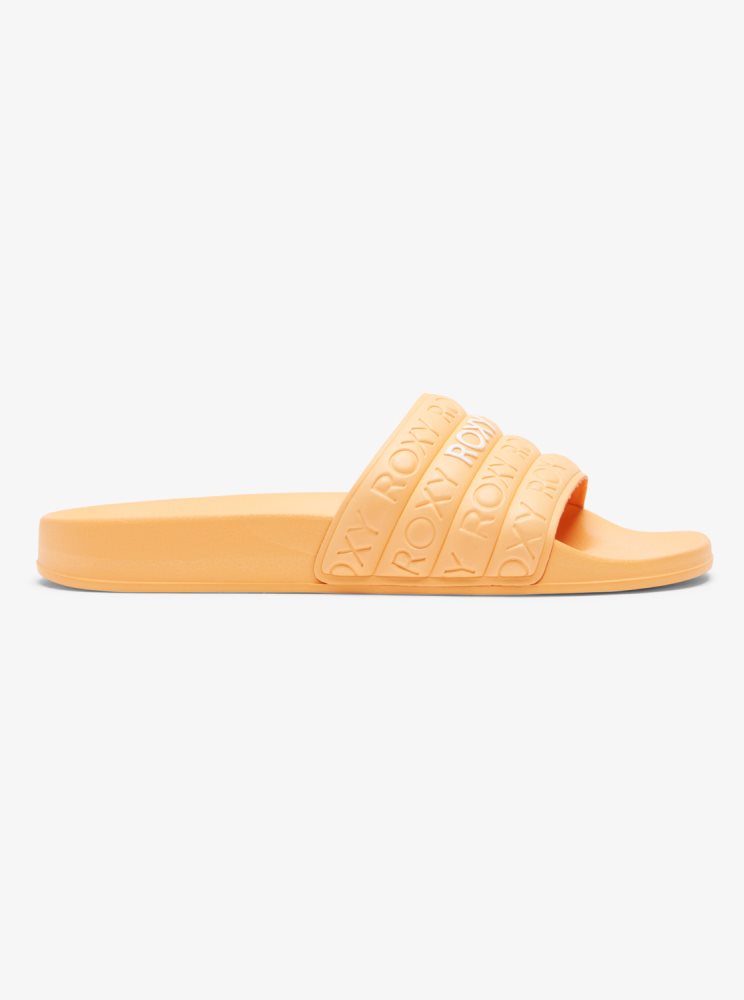 Orange / White Women's Roxy Slippy Water-Friendly Sandals | USA NITK-24617