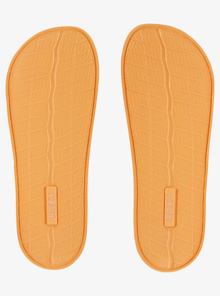 Orange / White Women's Roxy Slippy Water-Friendly Sandals | USA NITK-24617