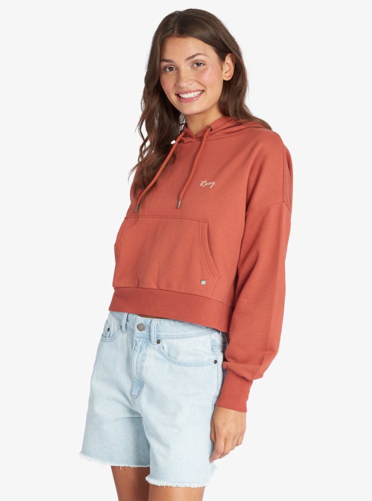 Orange Women's Roxy Afternoon Hike Pullover Hoodie | USA KNMY-72165