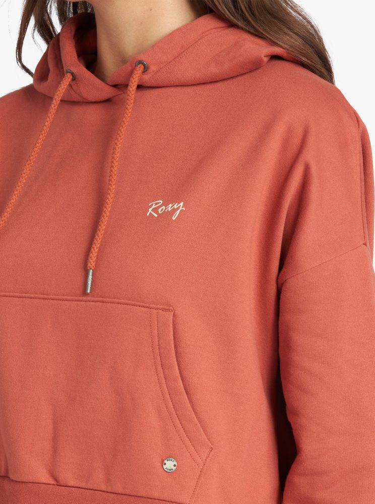 Orange Women's Roxy Afternoon Hike Pullover Hoodie | USA KNMY-72165