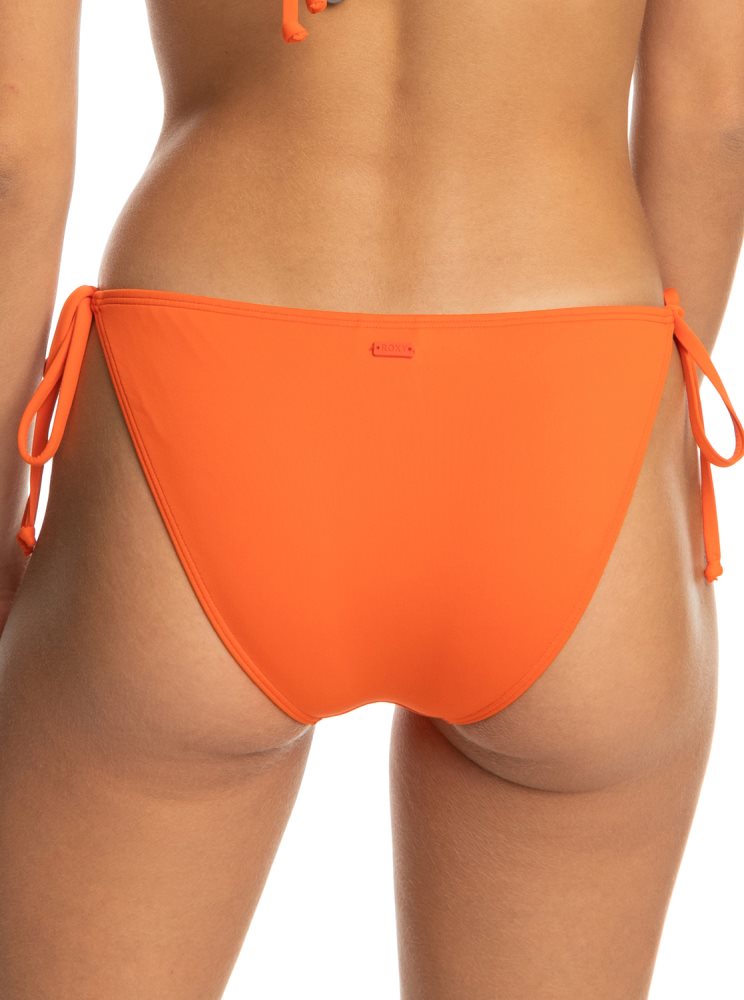 Orange Women's Roxy Beach Classics Tie Side Solid Bikini Bottoms | USA RWBN-73490